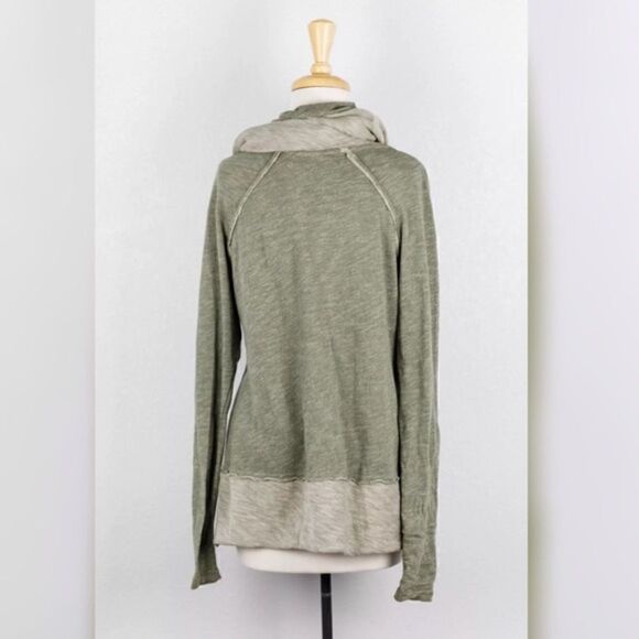 Free People | FP Beach Cotton Cocoon Cowl Long Sleeve Pullover in Green | XS/S - Picture 8 of 9